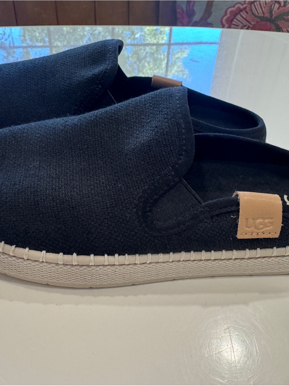 UGG Women’s Black Slip-On Canvas Shoes - 6.5